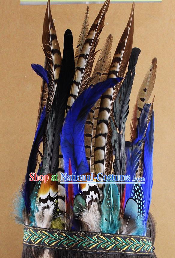 Handmade Feather Hair Pin Hair Accessory Headwear Hair Accessorie Head Dress Head Piece Jewel Hat Set