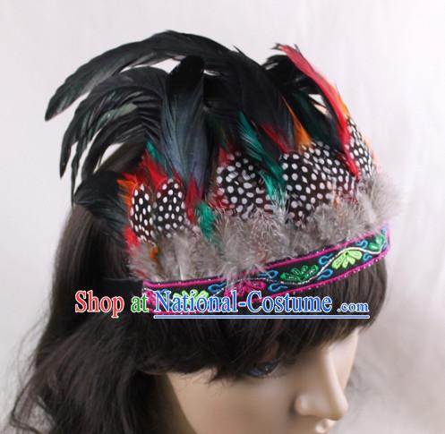 Handmade Feather Hair Pin Hair Accessory Headwear Hair Accessorie Head Dress Head Piece Jewel Hat Set