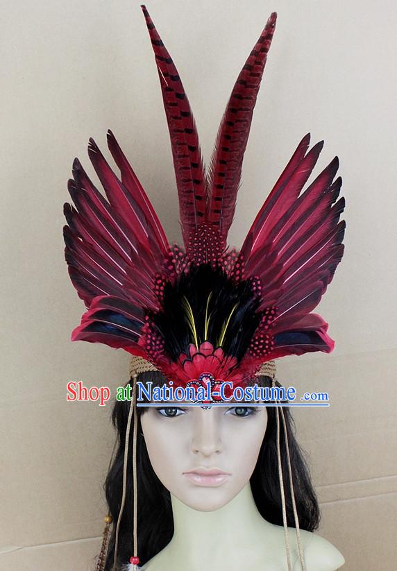 Handmade Feather Hair Pin Hair Accessory Headwear Hair Accessorie Head Dress Head Piece Jewel Set