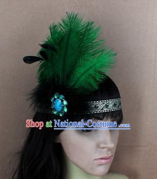 Handmade Feather Hair Pin Hair Accessory Headwear Hair Accessorie Head Dress Head Piece Jewel Set