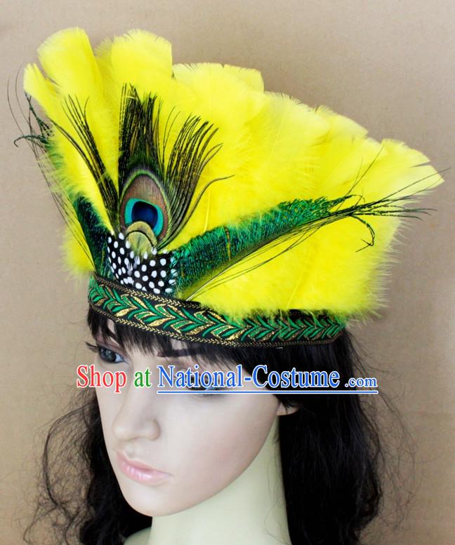 Handmade Feather Hair Pin Hair Accessory Headwear Hair Accessorie Head Dress Head Piece Jewel Set