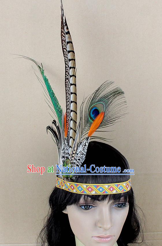 Handmade Feather Hair Pin Hair Accessory Headwear Hair Accessorie Head Dress Head Piece Jewel Set