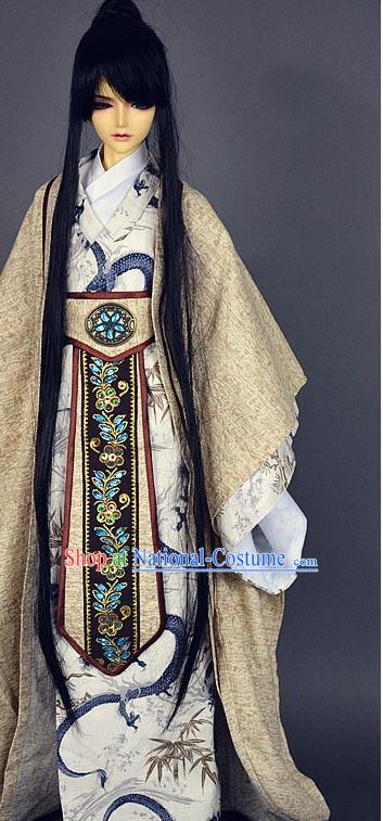 Men Phoenix Dress White Wedding Dress Stage Performance Phoenix Wedding Peacock Dress Traditional Chinese Clothing White Costume