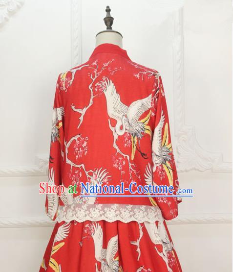 Traditional Japanese Restoring Ancient Kimono Costume Haori Smock