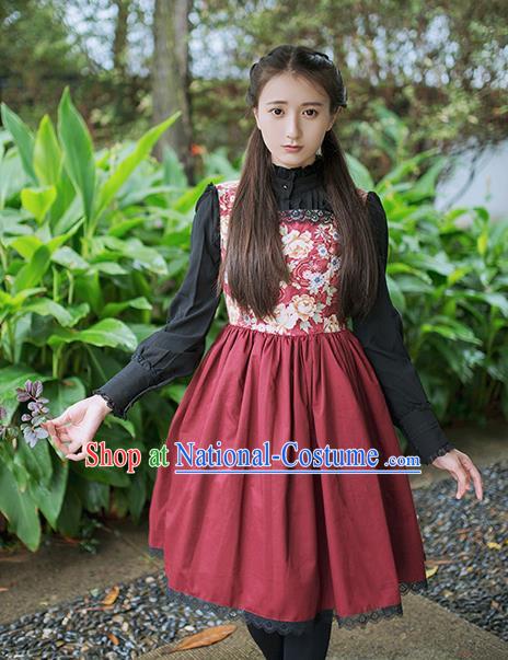 Traditional Chinese Costume Smock China Hanfu BeiZi Modified Long Dress for Women