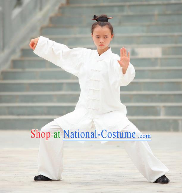 Traditional Chinese Wudang Uniform Taoist Nun Uniform Kungfu Kung Fu Clothing Clothes Pants Shirt Supplies Wu Gong Outfits, Chinese Tang Suit Wushu Clothing Tai Chi Suits Uniforms for Women