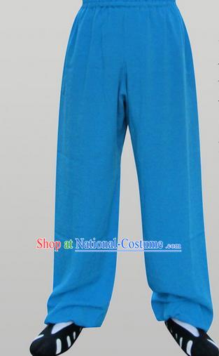 Traditional Chinese Wudang Uniform Taoist Linen Pants Wu Gong Trousers, Chinese Tang Suit Wushu Clothing Tai Chi Bloomers for Men