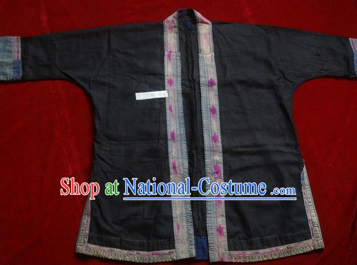 Traditional Chinese Miao Nationality Dancing Costume, Hmong Female Folk Dance Ethnic Blouse, Chinese Minority Nationality Handmade Embroidery Costume for Women