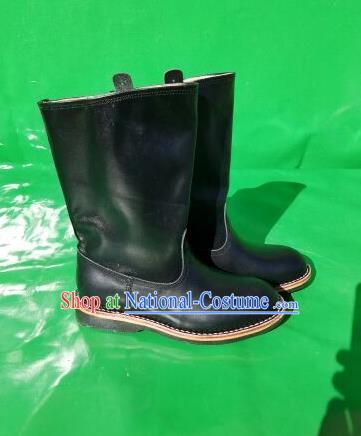 Traditional Chinese Minority Mongol Nationality Ethnic Minorities Mongolian Dance Cowhide Boots, Mongolian Knee Boots Handmade Jockey Boots Tanks Boots for Men