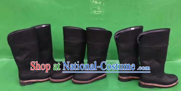 Traditional Chinese Minority Mongol Nationality Ethnic Minorities Mongolian Dance Cowhide Boots, Mongolian Knee Boots Handmade Jockey Boots Tanks Boots for Men