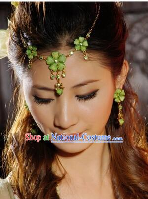 Ancient Accessories Head Wear Ear Forehead Wearing Set Green