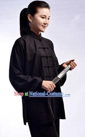 Top Signature Cotton Kung Fu Costume Martial Arts Kung Fu Training Uniform Gongfu Shaolin Wushu Clothing Tai Chi Taiji Teacher Suits Uniforms for Women