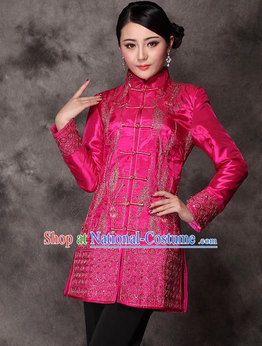 Traditional Ancient Chinese Young Women Cheongsam Dress Republic of China Tangsuit Stand Collar Blouse Dress Tang Suit Clothing for Women