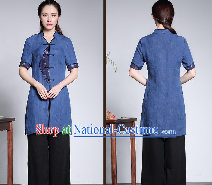 Traditional Ancient Chinese Young Women Cheongsam Dress Republic of China Tangsuit Stand Collar Blouse Dress Tang Suit Clothing for Women