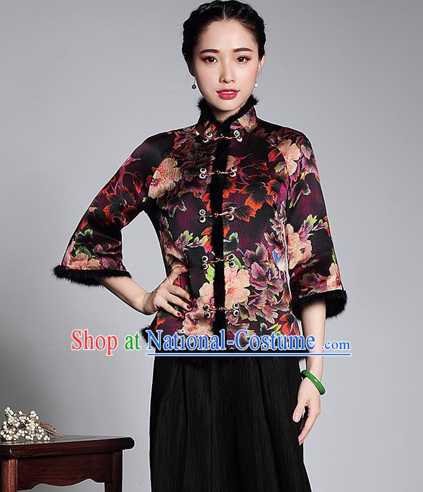 Traditional Ancient Chinese Young Women Cheongsam Dress Republic of China Tangsuit Stand Collar Blouse Dress Tang Suit Clothing for Women