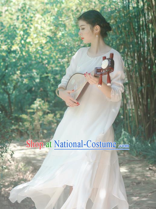 Traditional Ancient Chinese Young Women Cheongsam Dress Republic of China Tangsuit Stand Collar Blouse Dress Tang Suit Clothing for Women