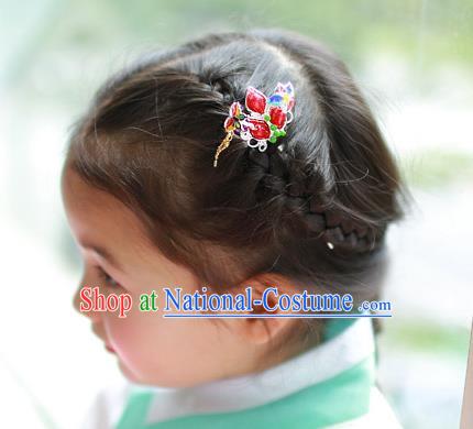 Traditional Korean Hair Accessories Girls Hairpins, Asian Korean Fashion Headwear Hair Stick for Kids