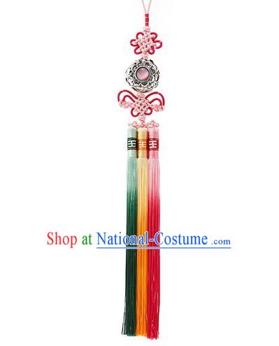 Asian Korean Hanbok Tassel Waist Decorations, Korean National Belts Accessories Wedding Bride Waist Pendant for Women