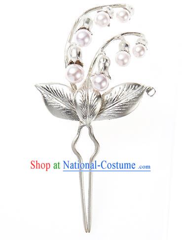 Traditional Korean National Wedding Hair Accessories Bride Palace Cyphers Pearls Hairpins, Korean Hanbok Fashion Hair Stick Headwear for Women