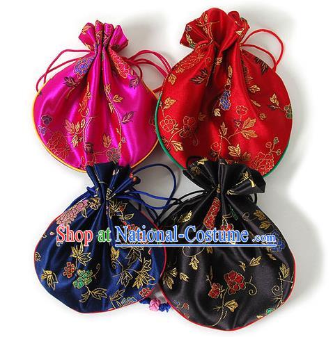 Traditional Korean Accessories Palace Princess Embroidered Purse Sachet, Asian Korean Fashion Lucky Bag for Kids