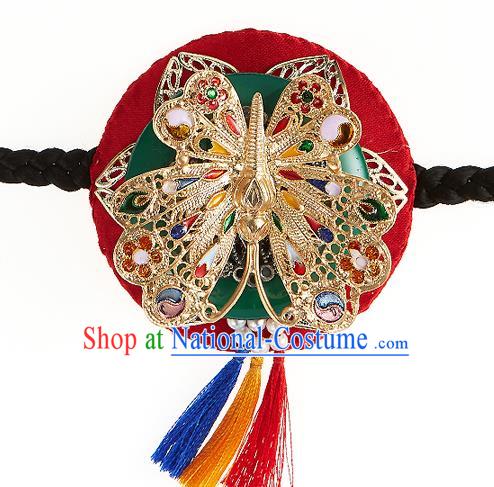 Traditional Korean National Hair Accessories Crystal Hair Clasp Palace Hanbok Fashion Headwear Headband for Women