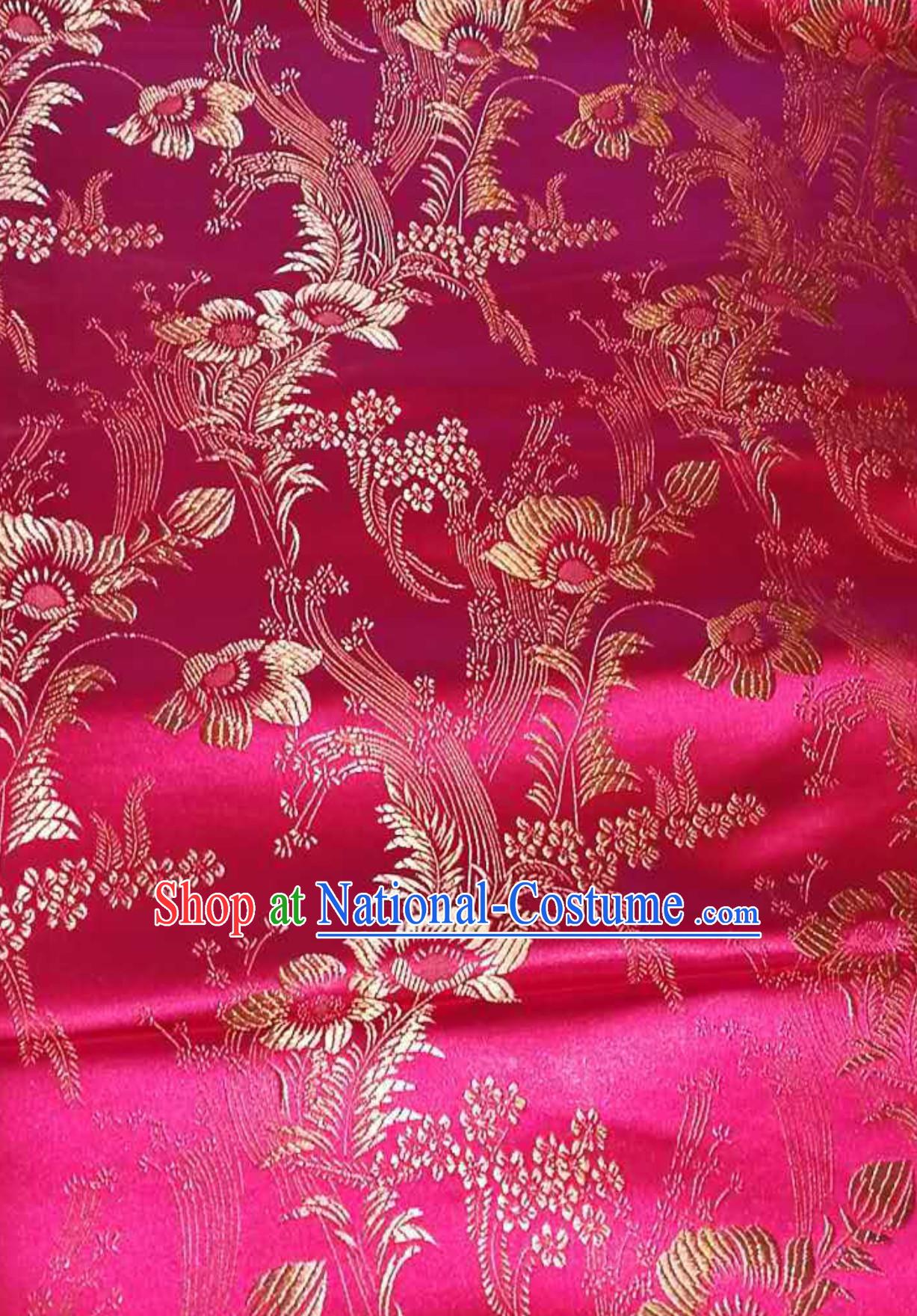 Asian Chinese Royal Palace Style Traditional Pattern Design Brocade Fabric Silk Fabric Chinese Fabric Asian Material