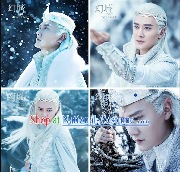 Chinese Halloween Costumes Fairytale Prince Cosplay and Headpieces Complete Set for Men