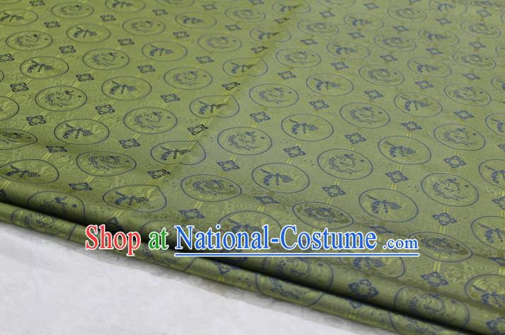 Chinese Traditional Ancient Costume Palace Pattern Mongolian Robe Brocade Cheongsam Satin Fabric Hanfu Material