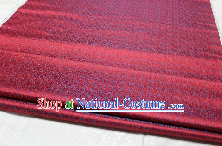 Chinese Traditional Ancient Costume Palace Pattern Red Brocade Cheongsam Satin Mongolian Robe Fabric Hanfu Material