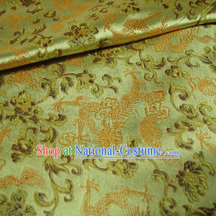 Chinese Traditional Royal Court Pattern Green Brocade Xiuhe Suit Fabric Ancient Costume Tang Suit Cheongsam Hanfu Material