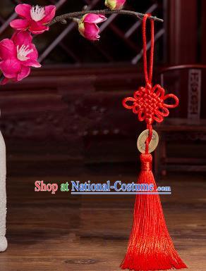 Traditional Chinese Fans Accessories Pendant Red Chinese Knots Fans Pendant