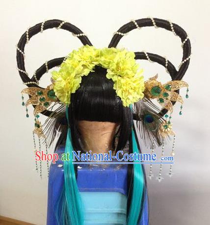 Chinese Traditional Ancient Fairy Princess Hair Accessories Handmade Tassel Hairpins Complete Set for Women