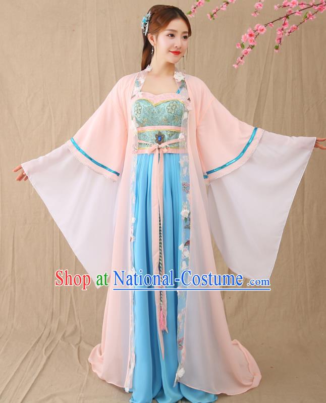 Traditional Chinese Tang Dynasty Imperial Princess Costume, China Ancient Palace Lady Hanfu Clothing for Women