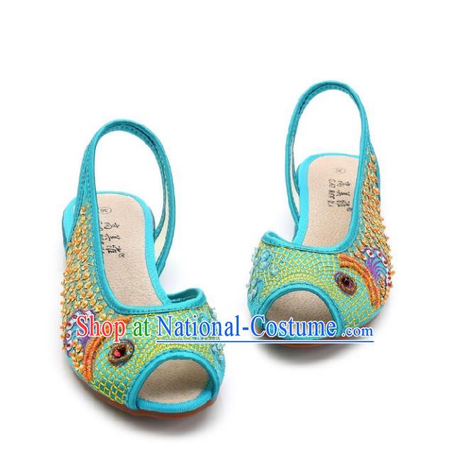 Chinese Ancient Peking Opera Embroidered Shoes Traditional Chinese Beijing Opera Props princess shoes