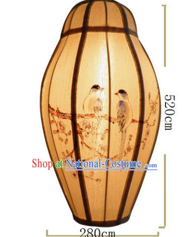 Chinese White Gourd Silk Table Palace Lantern  Replica Palace Lamp