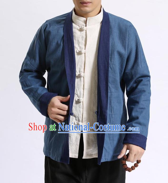 Top Chinese National Tang Suits Frock Costume Martial Arts Kung Fu Training Uniform Kung fu Unlined Upper Garment Chinese Male Zen Suit Gongfu Shaolin Wushu Clothing for Men