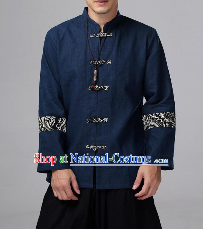 Top Chinese National Tang Suits Frock Costume Martial Arts Kung Fu Training Uniform Kung fu Unlined Upper Garment Chinese Male Zen Suit Gongfu Shaolin Wushu Clothing for Men