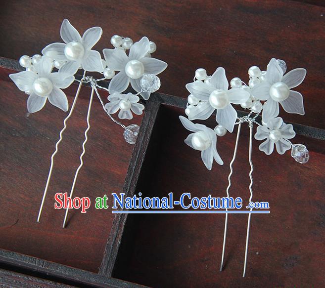 Traditional Handmade Chinese Ancient Princess Classical Accessories Jewellery Pearl Hair Sticks Hair Claws, Hair Fascinators Hairpins for Women