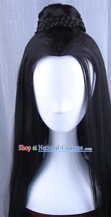 Traditional Handmade Ancient Chinese Tang Dynasty Imperial Prince Wig, Ancient Chinese Swordsman Wig for Men