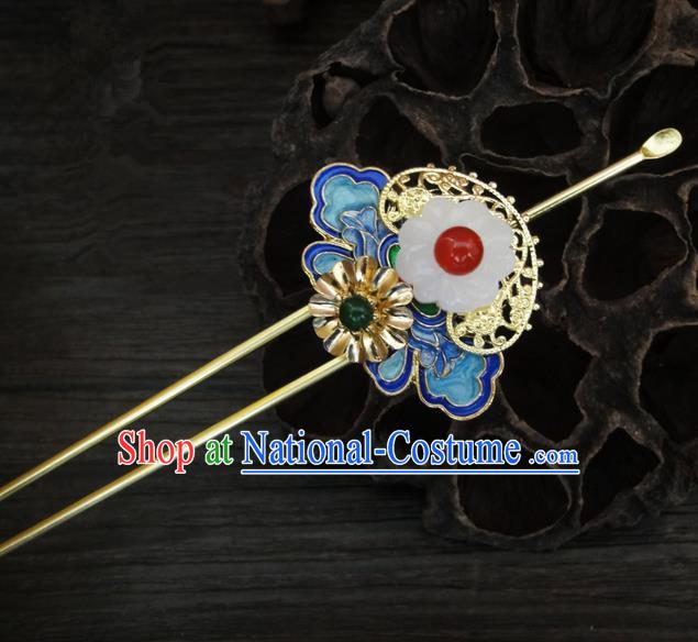 Traditional Handmade Chinese Ancient Classical Hair Accessories Barrettes Hairpin, Blueing Hair Sticks Hair Jewellery, Hair Fascinators Hairpins for Women