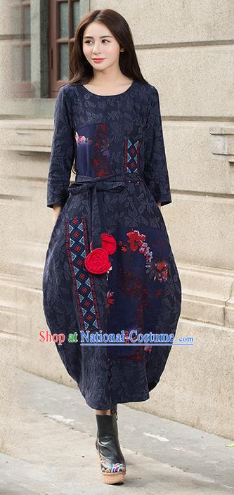 Traditional Ancient Chinese National Costume, Elegant Hanfu Jacquard Weave Dress, China National Minority Tang Suit Cheongsam Upper Outer Garment Dress Clothing for Women