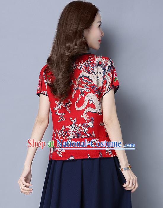 Traditional Ancient Chinese Young Women Cheongsam Dress Republic of China Tangsuit Stand Collar Blouse Dress Tang Suit Clothing for Women