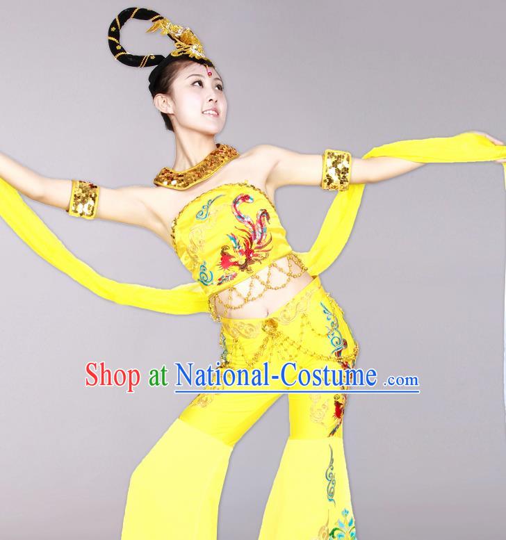 Traditional Chinese Yangge Fan Dancing Costume