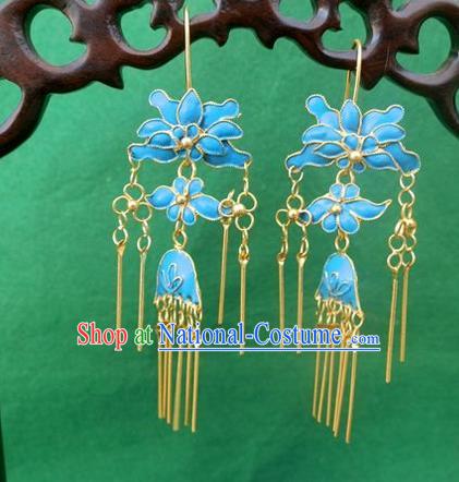 Traditional Handmade Chinese Ancient Classical Earrings Accessories Palace Hanfu Eardrops for Women