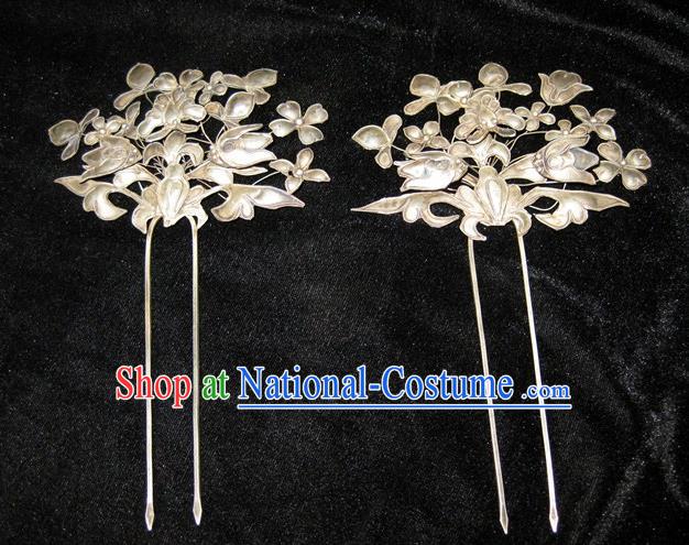 Traditional Handmade Chinese Ancient Classical Hair Accessories Butterfly Hair Sticks Hair Jewellery, Hair Fascinators Hairpins for Women