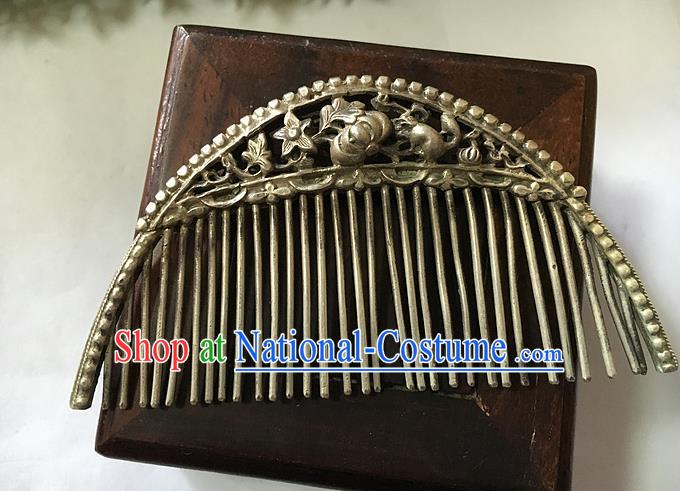 Traditional Handmade Chinese Ancient Classical Hair Jewellery Accessories Barrettes Hairpins, Princess Flat-square Hair Combs for Women