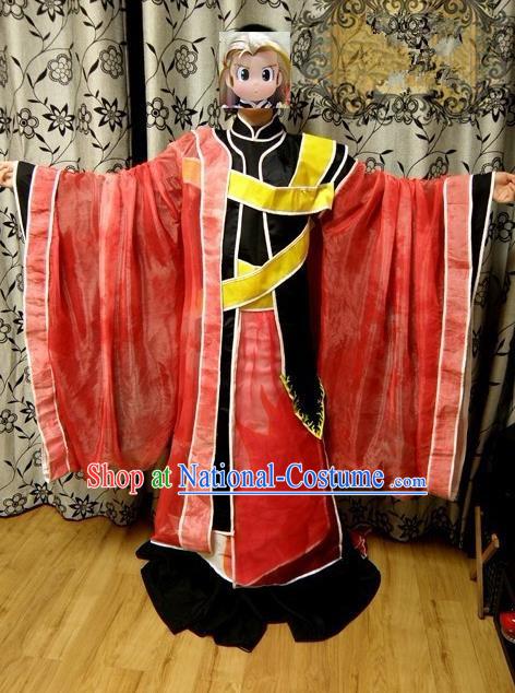 Top Grade Traditional China Ancient Cosplay Swordsman Costumes, China Ancient Taoist Priest Robes Clothing for Men