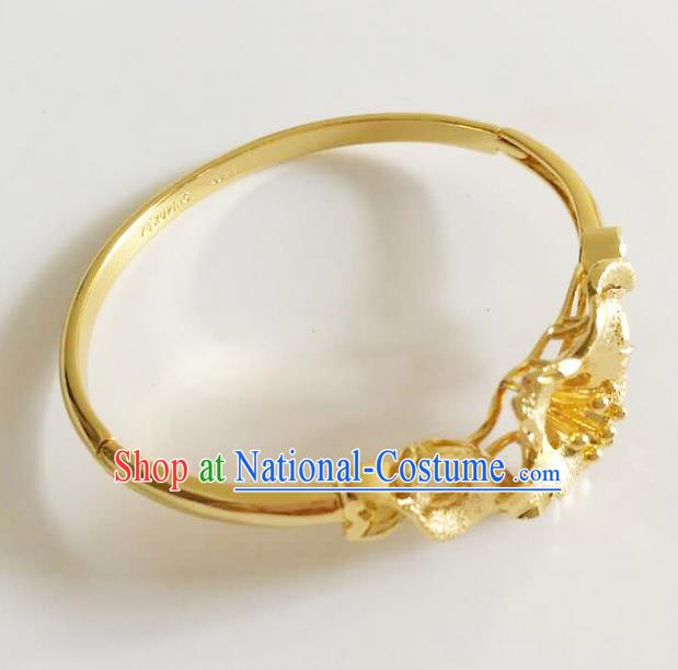 Traditional Thailand Ancient Handmade Jewelry Accessories Princess Bracelet, Traditional Thai China Dai Nationality Bangle for Women