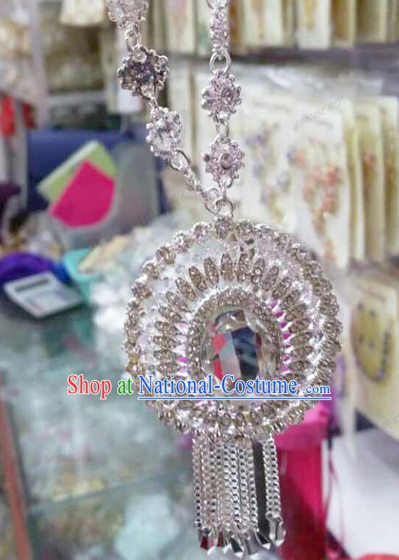 Traditional Thailand Ancient Handmade Jewelry Accessories, Traditional Thai China Dai Nationality Crystal Necklace for Women