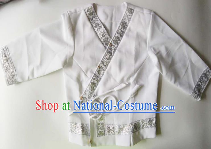 Traditional Thailand Ancient Handmade Female Costumes Upper Outer Garment, Traditional Thai Clothing China Dai Nationality Blouse for Women